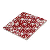 アサノハ日本の模様 – 濃い赤色 タイル (側面)