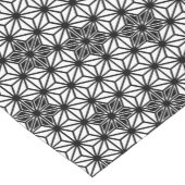 アサノ日本のハ文様白黒 ショートテーブルランナー (コーナー)