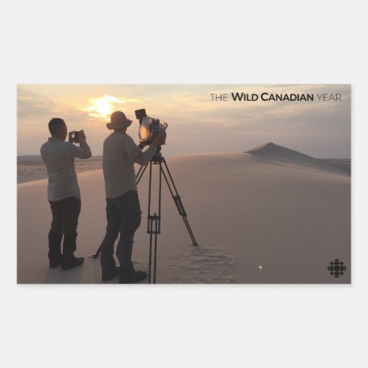 アサバスカサンドデュネス 長方形シール (正面)