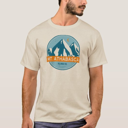 アサバスカ山の星と月 Tシャツ (正面)