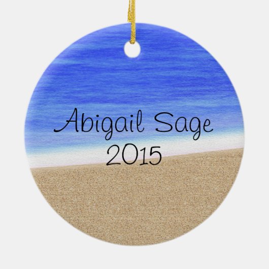 アサパーソナライズされたーテハーアイランドVAポニーズホース セラミックオーナメント (裏面)