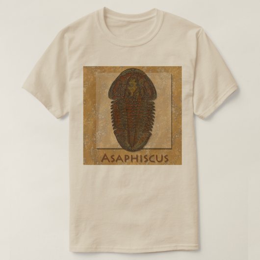 アサフィスカス 化石 三葉虫 Tシャツ (デザイン正面)