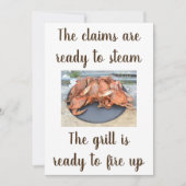 ***アサリが蒸気を出せる***招待状 招待状 (正面)