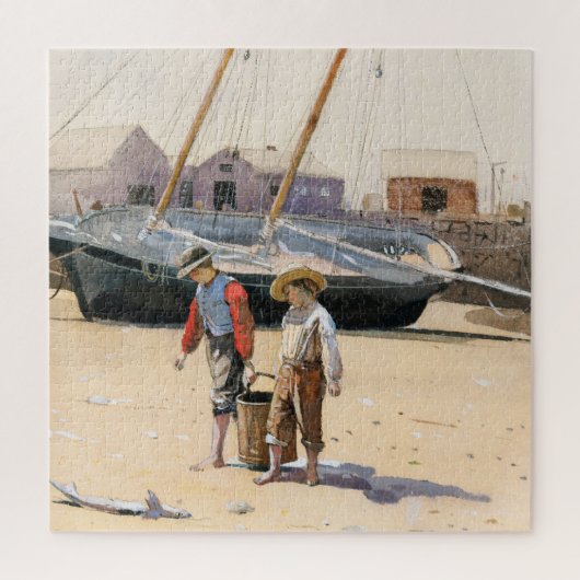 アサリの籠 | ウィンズローホーマー ジグソーパズル (縦)