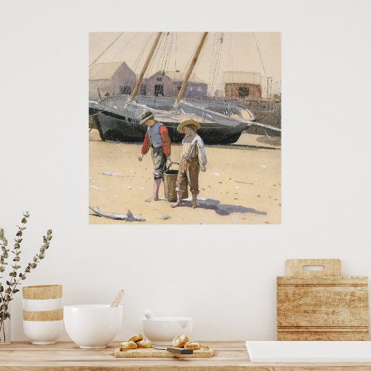 アサリの籠 ポスター (キッチン)