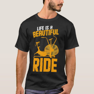 アサルトバイクトレーニング引用文ライフは美しいR Tシャツ