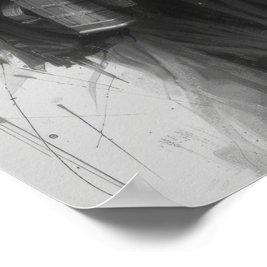 アサルトライフルのポスター付き死神のスケルトン ポスター (角)