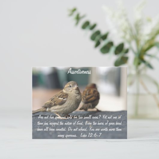 アサーションはがき – スパローズ引用文 ポストカード (スタンド正面)