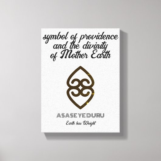 アサースイェドゥルアースウエイトアディンクラシンボルデザイン キャンバスプリント (正面)
