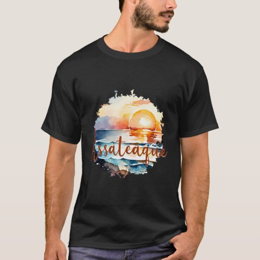 アサーテハアイランドコースタルサンセットビュー Tシャツ (正面)