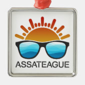 アサーテハーアイランドメリーランドバージニアサングラス メタルオーナメント (正面)