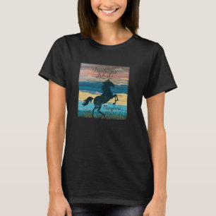 アサーテハーグ島MD野生の馬航海の沿岸 Tシャツ