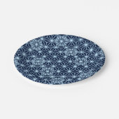 アサ日本のノハパターン – インディゴブルー ペーパープレート (アングル)