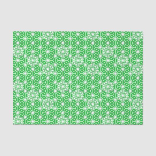 アサ日本のノハパターン – ジェードグリーン 薄葉紙 (正面)