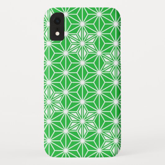 アサ日本のノハパターン – ジェードグリーン Case-Mate iPhoneケース (裏面)