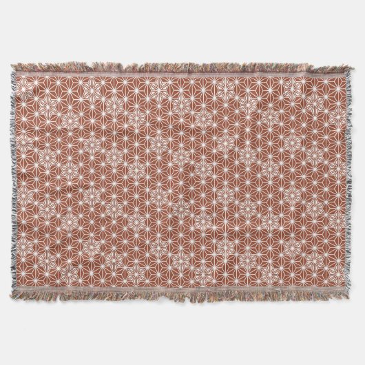 アサ日本のノハパターン – テラコッタ スローブランケット (正面)