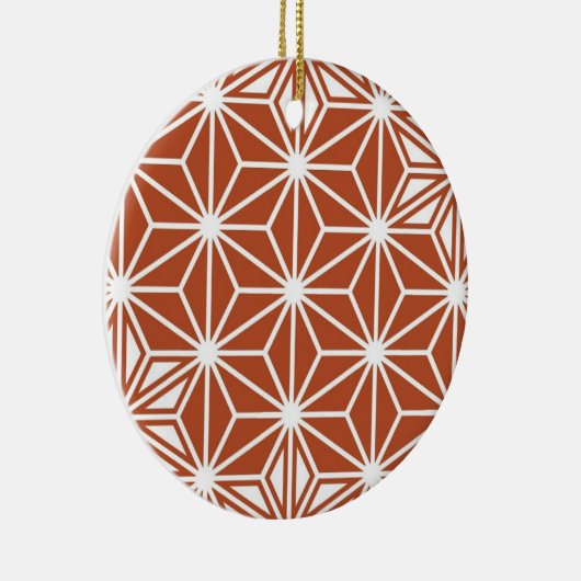 アサ日本のノハパターン – テラコッタ セラミックオーナメント (右)