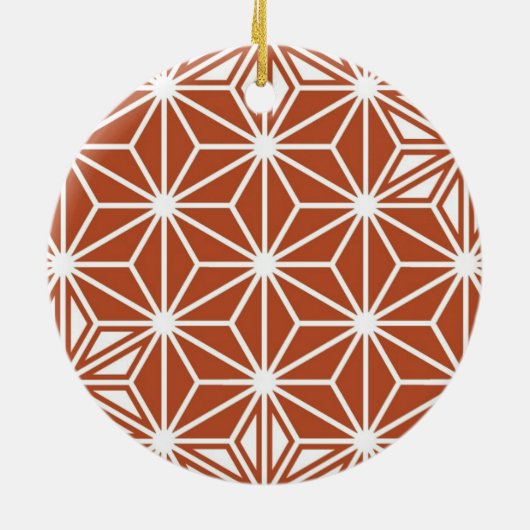 アサ日本のノハパターン – テラコッタ セラミックオーナメント (裏面)