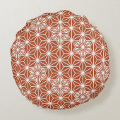 アサ日本のノハパターン – テラコッタ ラウンドクッション (裏面)