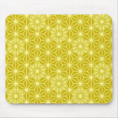 アサ日本のノハパターン – マスタード金ゴールド マウスパッド (正面)