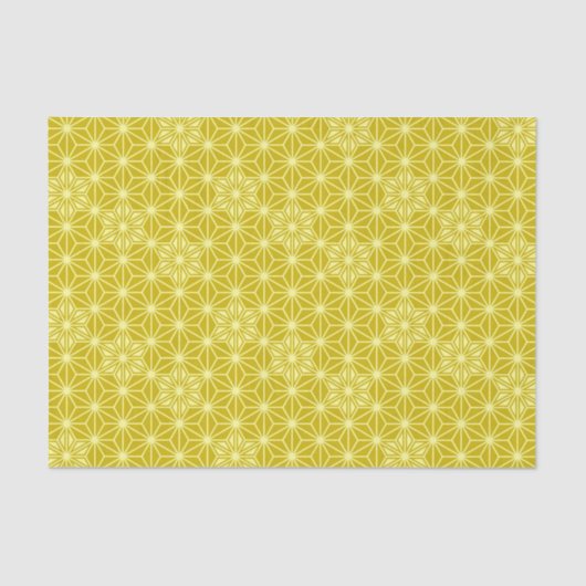 アサ日本のノハパターン – マスタード金ゴールド 薄葉紙 (正面)