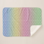 アサ日本のノハ伝統的プリントパステルレインボー シェルパブランケット (正面(横))