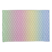 アサ日本のノハ伝統的プリントパステルレインボー 枕カバー (正面右)