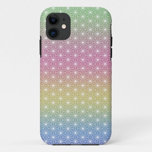 アサ日本のノハ伝統的プリントパステルレインボー Case-Mate iPhoneケース (裏面)