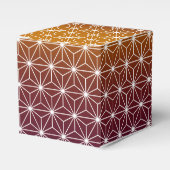 アサ日本のノハ伝統的プリントブルゴーニュ&金ゴールド フェイバーボックス (正面サイド)