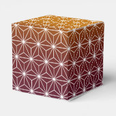 アサ日本のノハ伝統的プリントブルゴーニュ&金ゴールド フェイバーボックス (裏面サイド)