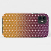 アサ日本のノハ伝統的プリントブルゴーニュ&金ゴールド Case-Mate iPhoneケース (裏面(横))