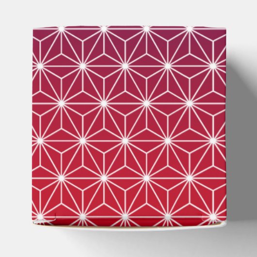 アサ日本のノハ伝統的プリントレッド&パープル フェイバーボックス (上部)