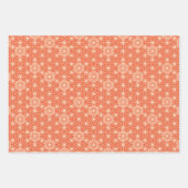 アサ日本のノハ模様、ターコイズ、珊瑚、青 ラッピングペーパーシート (正面2)