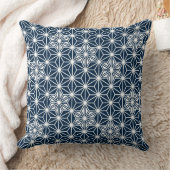 アサ日本のノハ模様 – ネイビーブルー クッション (ブランケット)