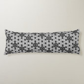 アサ日本のノハ模様 – 白と黒 ボディピロー (正面)