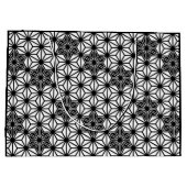 アサ日本のノハ模様 – 白と黒 ラージペーパーバッグ (裏面)