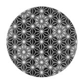 アサ日本のノハ模様 – 白黒 カッティングボード (正面)