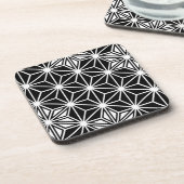 アサ日本のノハ模様 – 白黒 コースター (左側)