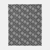 アサ日本のノハ模様 – 白黒 フリースブランケット (正面)