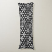 アサ日本のノハ模様 – 白黒 ボディピロー (正面縦)