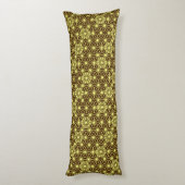 アサ日本のノハ模様 – 茶色と黄色 ボディピロー (裏面 (縦))