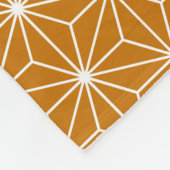 アサ日本のノハ（大規模）ブルゴーニュ&金ゴールド フリースブランケット (角)