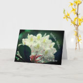 アザかわいらしレアフラワーパーソナライズされた誕生日 カード (黄色い花)