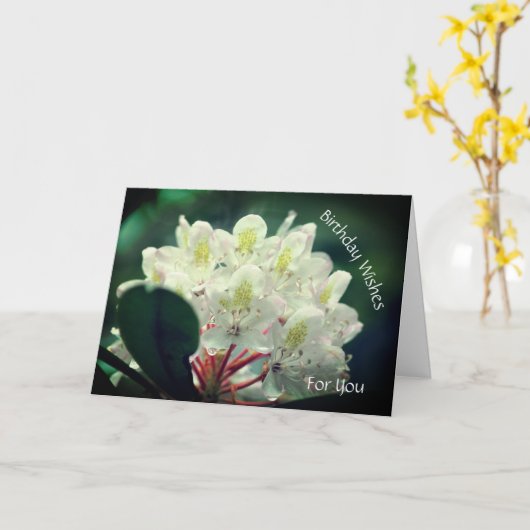 アザかわいらしレアフラワーパーソナライズされた誕生日 カード (黄色い花)