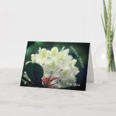 アザかわいらしレアフラワーパーソナライズされた誕生日 カード (正面)