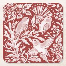 アザエレガントミの花に赤いブリックの森の鳥