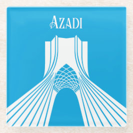 アザディタワーペルシアターコイズ ガラスコースター