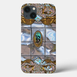 アザポガーリージックグリーマー保護モノグラム iPhone 13ケース