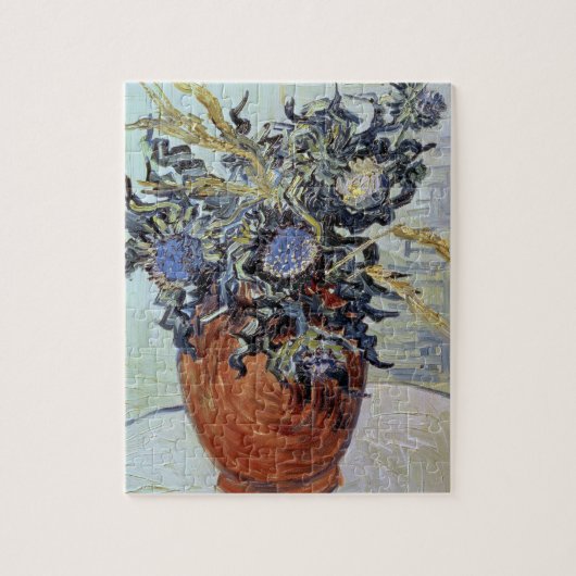 アザミが付いているフィンセント・ファン・ゴッホ|の静物画、1890年 ジグソーパズル (縦)