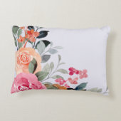 アザミと水彩フローラ花束枕 アクセントクッション (裏面)